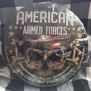 American armed forces metal dome sign memorabilia 16.5in. *NEW*